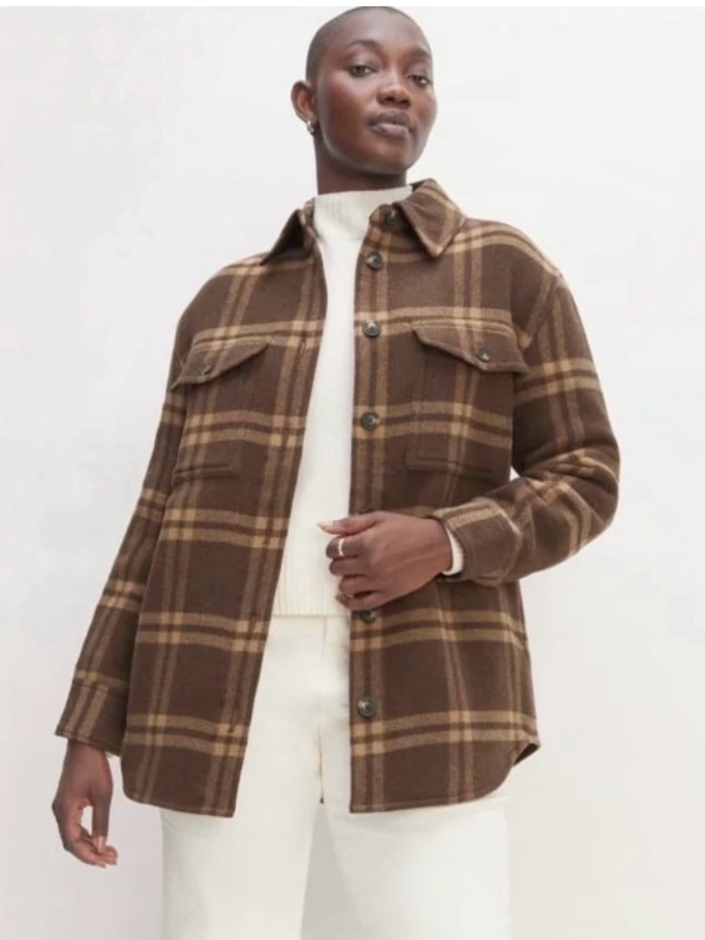 Everlane THE ITALIAN REWOOL® OVERSIZED SHIRT JACKET xxs